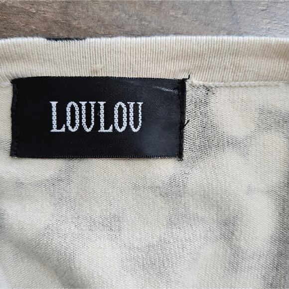 LouLou Cardigan Sweater Button Front Embellished Bling Rhinestone Old Money Vtg - Picture 8 of 13